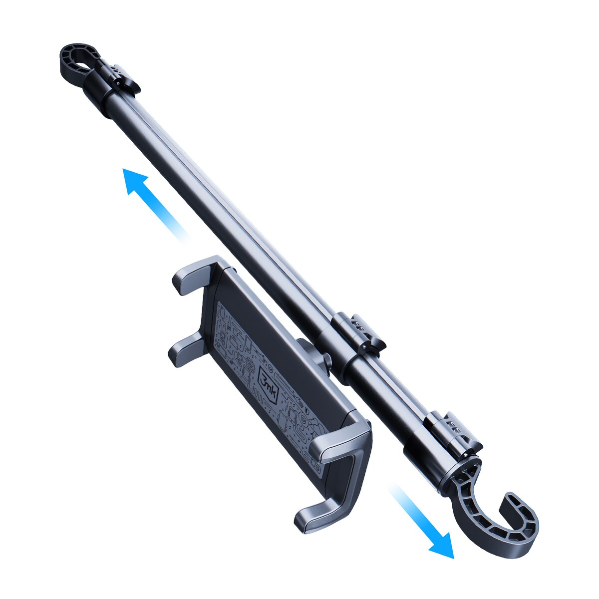 Uchwyt samochodowy do telefonu tabletu 3mk Double Headrest Holder