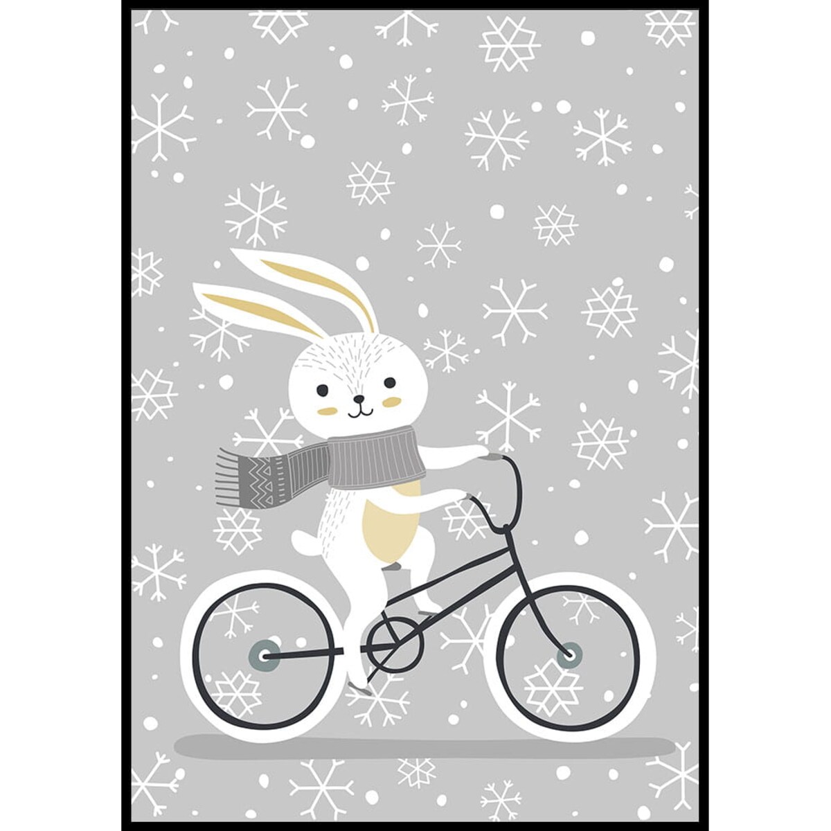 plakat zajączek na rowerku 50x70 cm