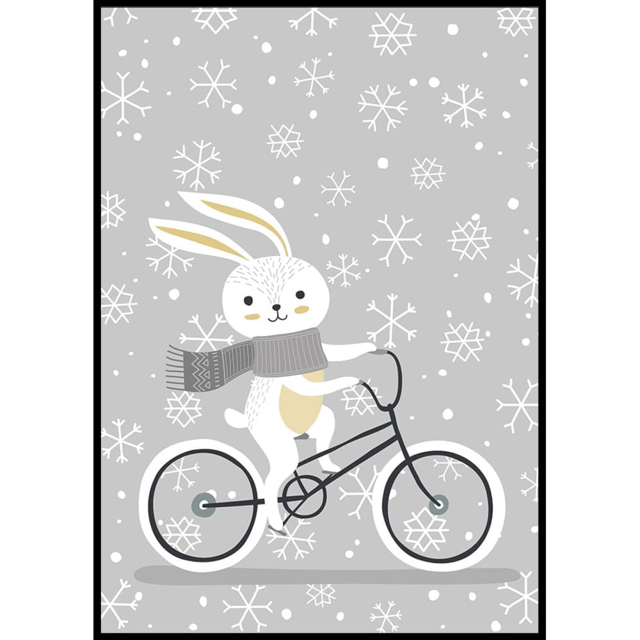 plakat zajączek na rowerku 50x70 cm