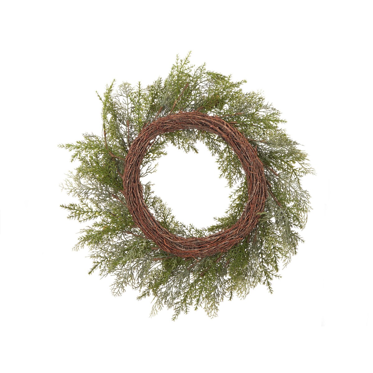 Dekoracyjny wieniec świąteczny 70 cm zielony PANRUN