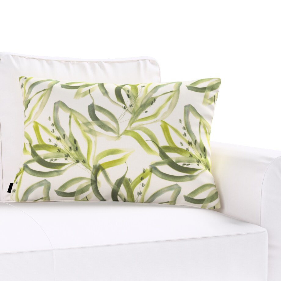 Poszewka Kinga na poduszkę prostokątną 47x28 biało-zielony