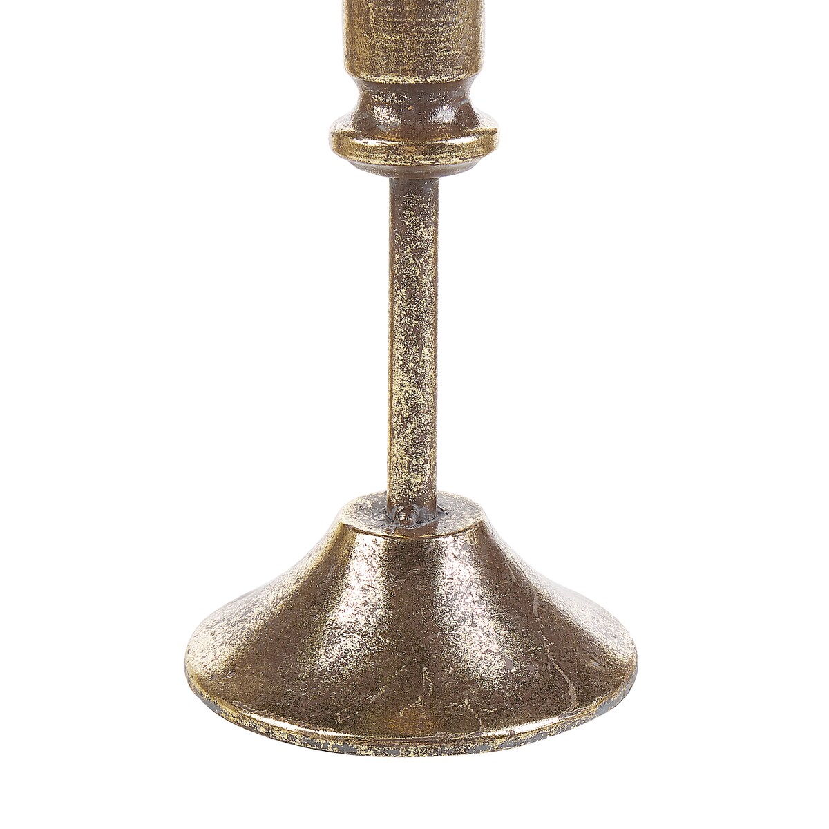 Zestaw 2 świeczników SALAMINA Metal 63/49 cm Złoty