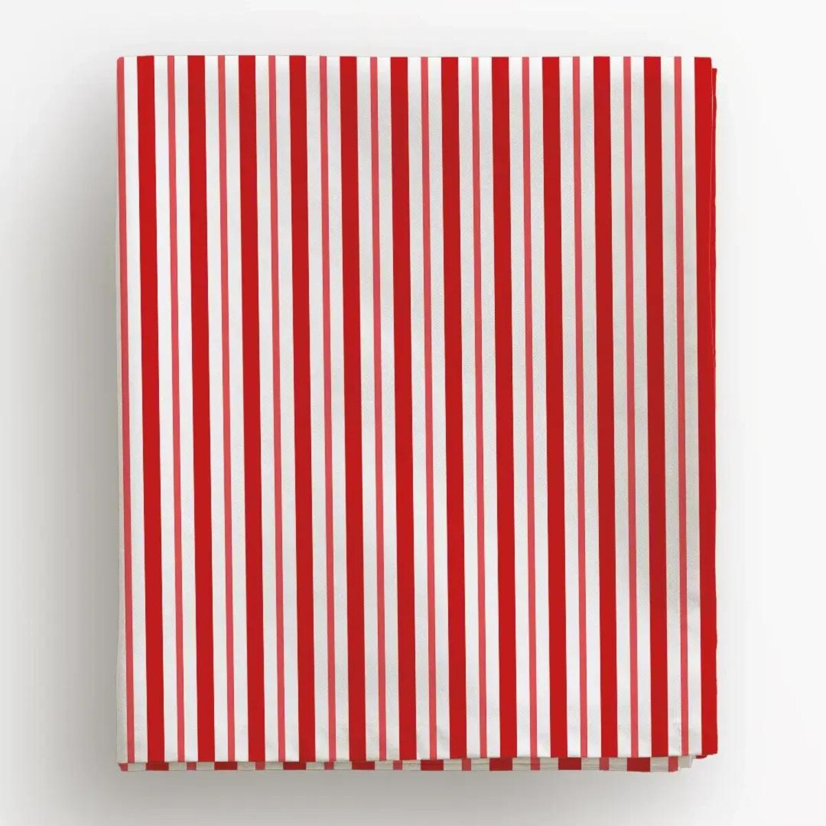 Obrus świąteczny - klasyczne czerwone świąteczne paski - 140x140