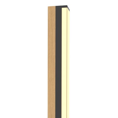 Drewniany kinkiet ścienny Eliot MB4980-2B-3BMT Zumaline LED 11W 3000K czarny