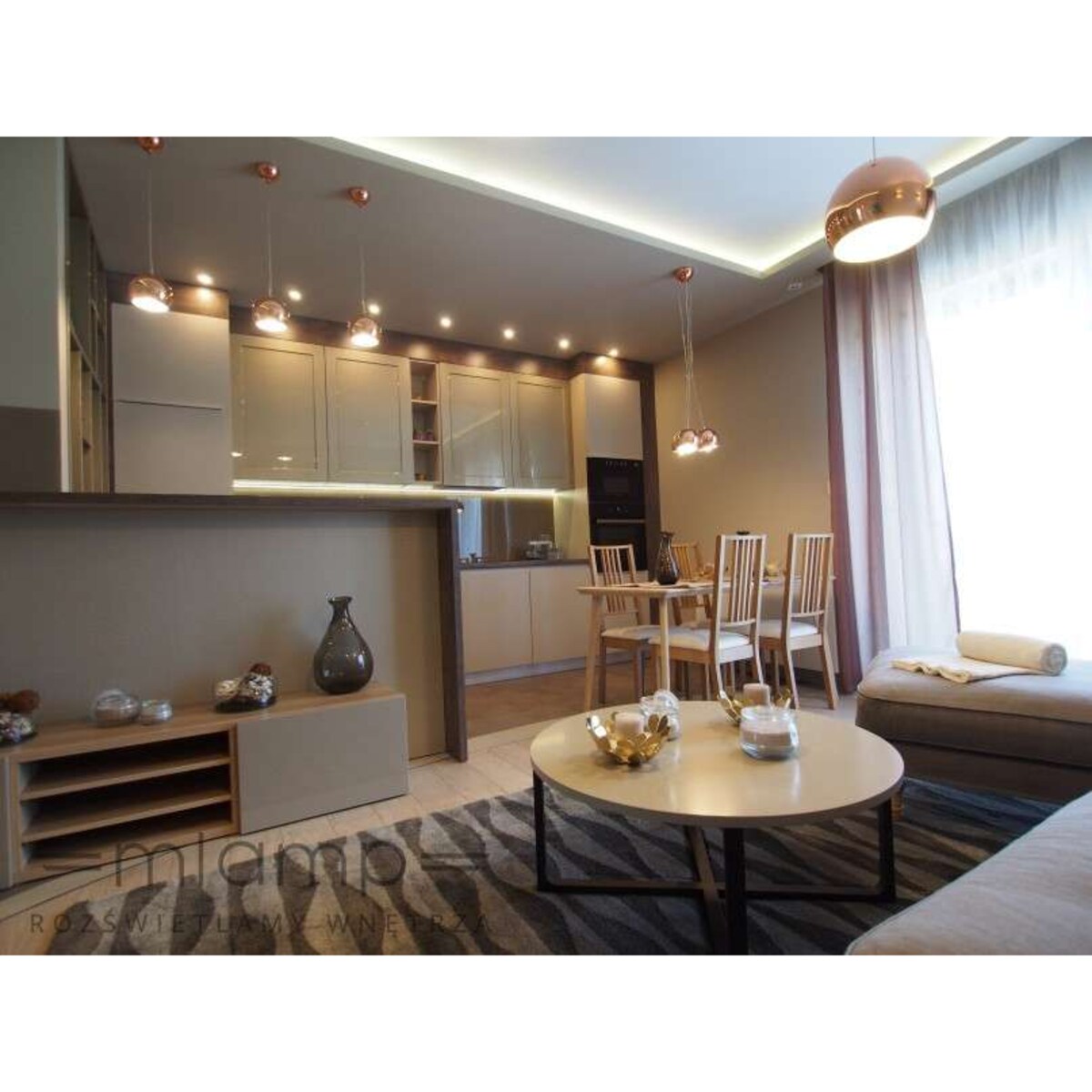 LAMPA wisząca RAME LP-2014/1P S Light Prestige metalowa OPRAWA zwis kula ball miedź