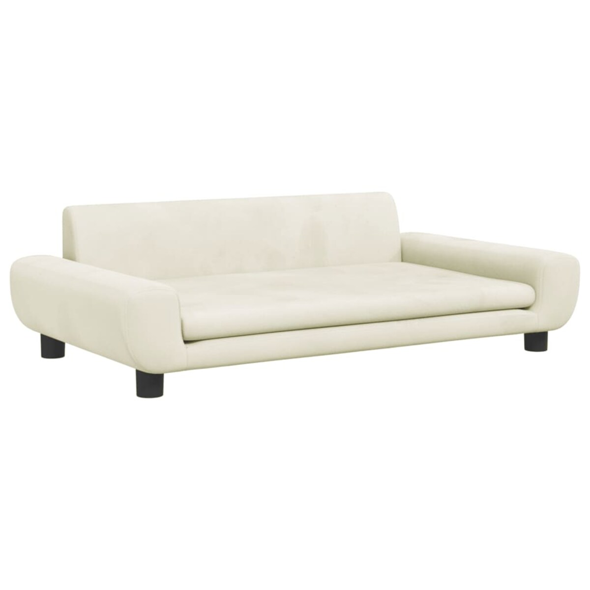 vidaXL Sofa dla dzieci, kremowe, 100x54x33 cm, aksamit