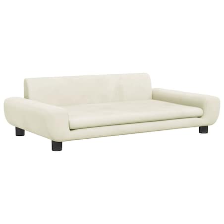vidaXL Sofa dla dzieci, kremowe, 100x54x33 cm, aksamit