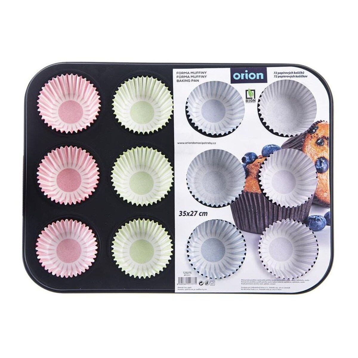 Forma do pieczenia muffinek na muffinki foremki papilotki 12 szt