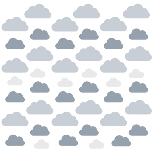 Naklejki Ścienne Dla Dzieci Szare Chmurki Chmury Do Pokoju Dziecka Zestaw 120x60cm