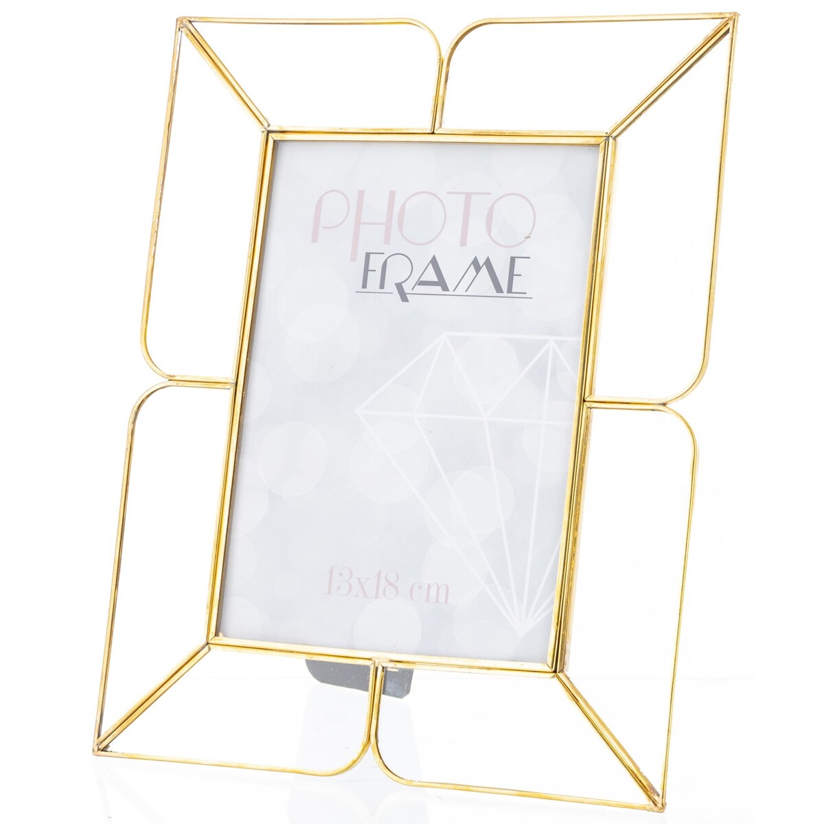 Ramka na zdjęcie stojąca złota 26x21 cm