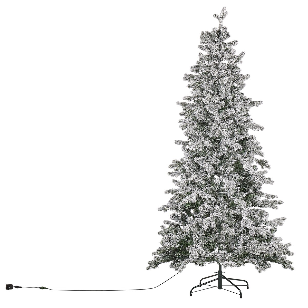 Ośnieżona sztuczna choinka świąteczna LED TATLOW 210 cm Zielony