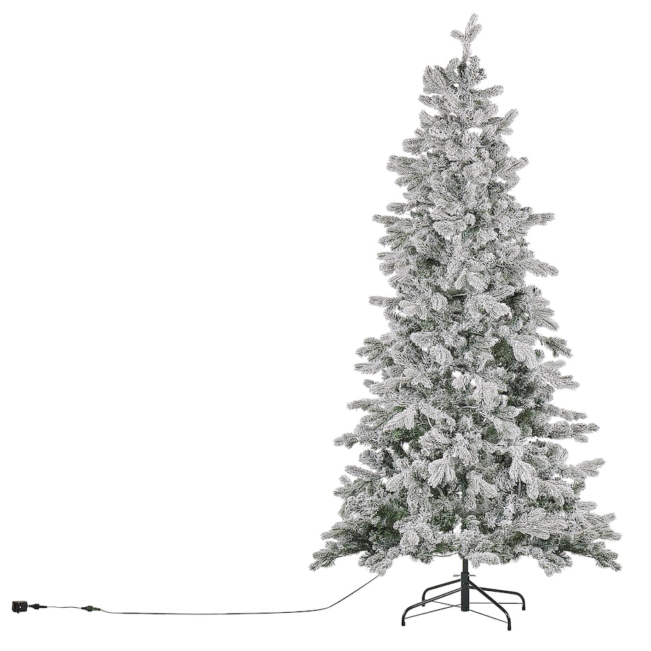 Ośnieżona sztuczna choinka świąteczna LED TATLOW 210 cm Zielony