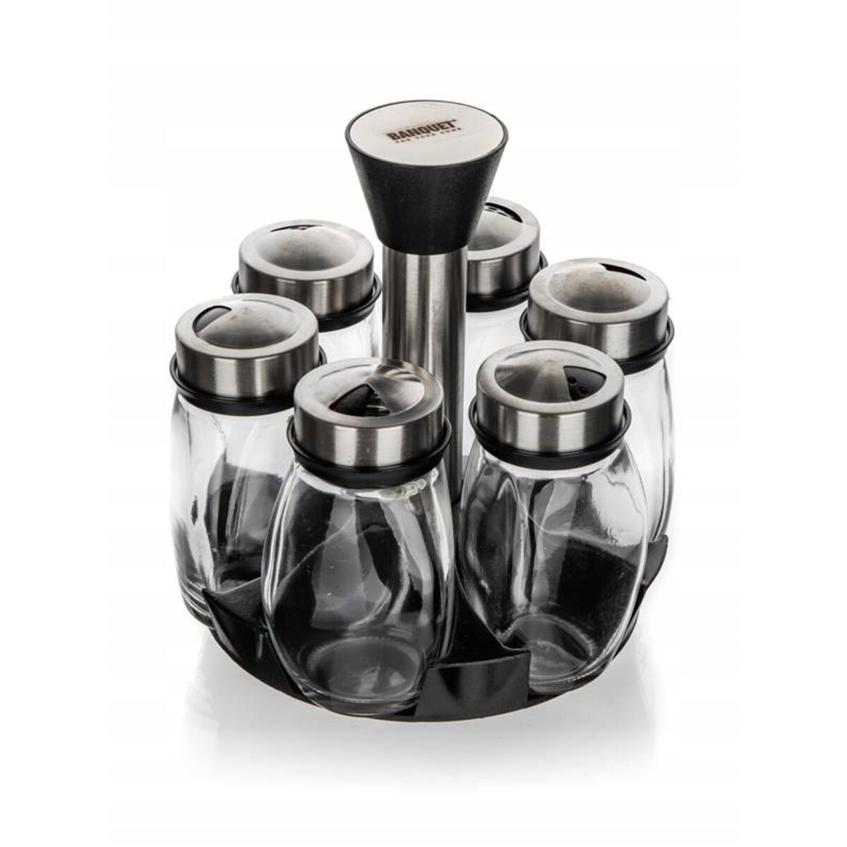 PRZYPRAWNIK pojemnik na przyprawy zestaw do kuchni stojak box 120 ml 6szt