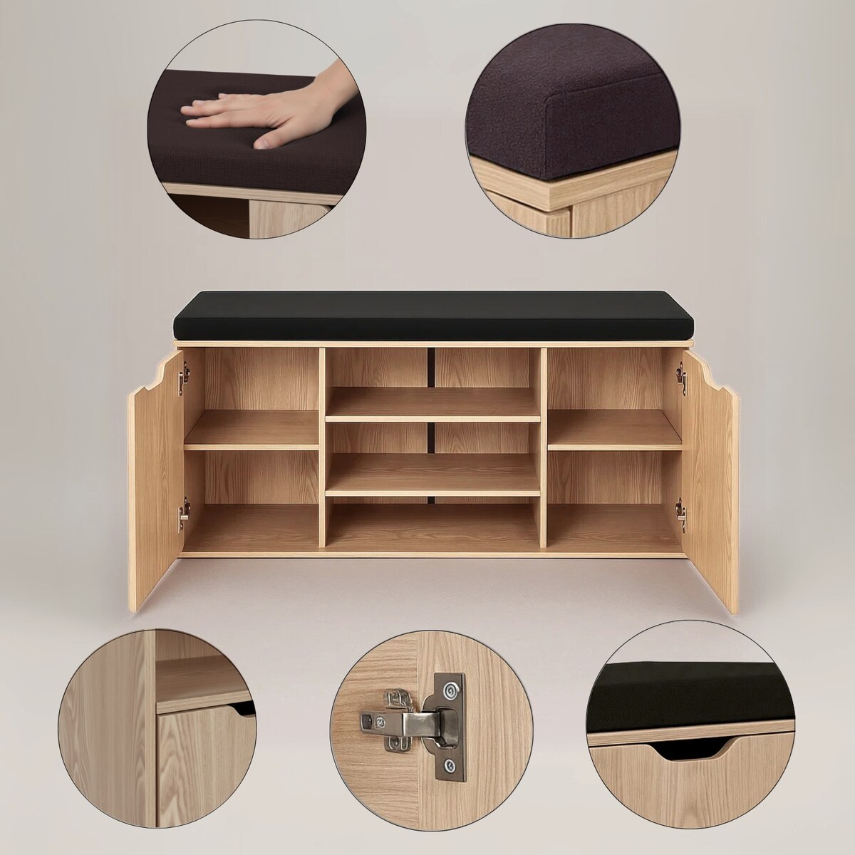 Szafka na buty z siedziskiem PORTA, 103 x 30 x 46 cm