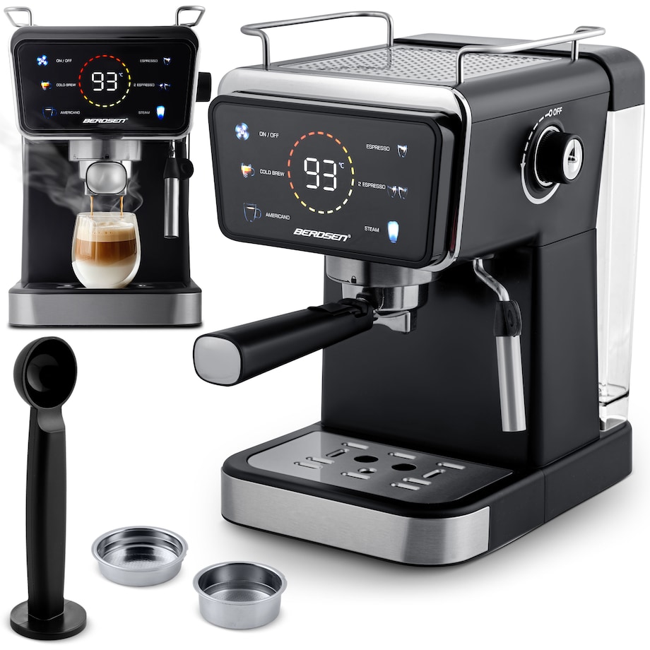 Ekspres do kawy ciśnieniowy kolbowy ze spieniaczem 377100 Berdsen