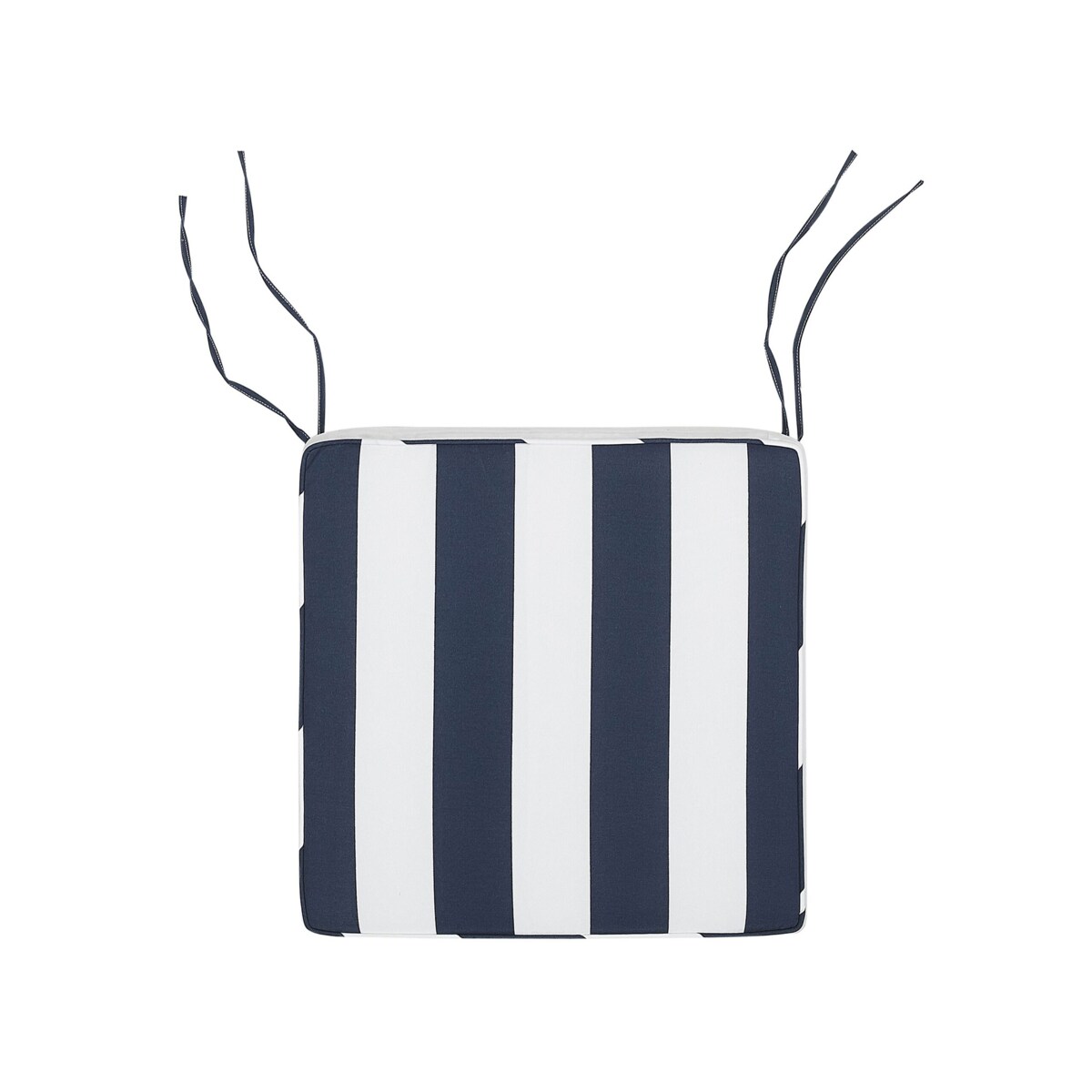 Zestaw 8 poduszek na krzesła ogrodowe niebiesko-biały SASSARI