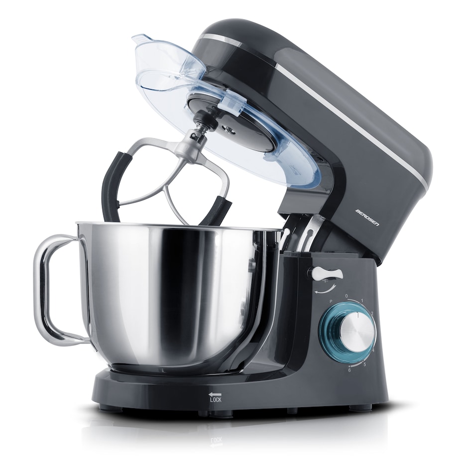 Robot kuchenny planetarny mikser Berdsen 1400W 3w1 6l czarno-srebrny 375600