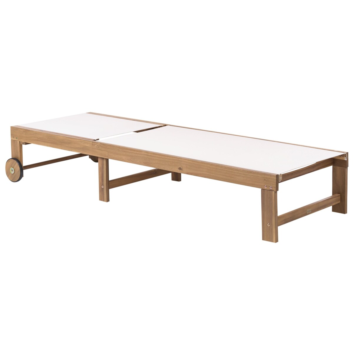 Leżak ogrodowy PEDESINA Drewno akacjowe Beżowy