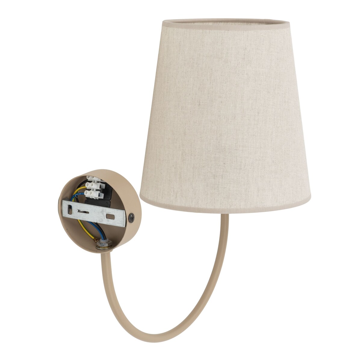 Kinkiet TK Lighting CANDI SABIA 11071 beżowy E27 – elegancka lampa ścienna do salonu, sypialni i korytarza