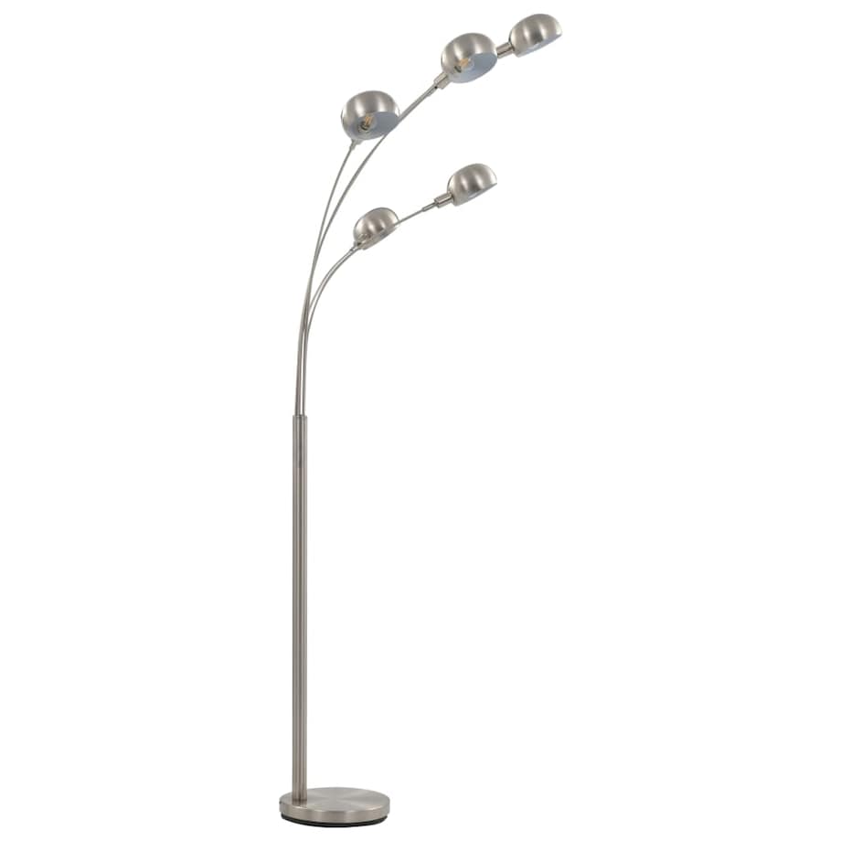 vidaXL Lampa stojąca, 200 cm, 5 x E14, srebrna