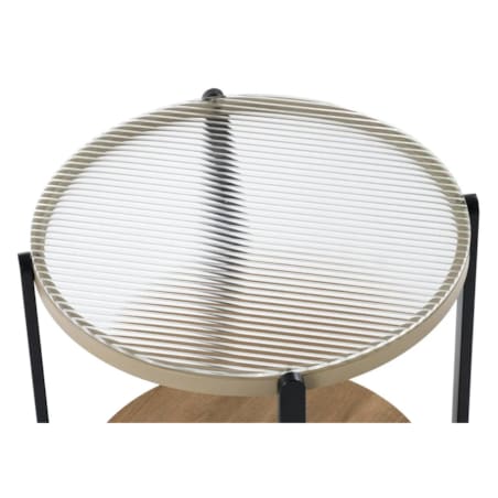 Stolik kawowy KAMALA S 53cm dąb naturalny/czarny