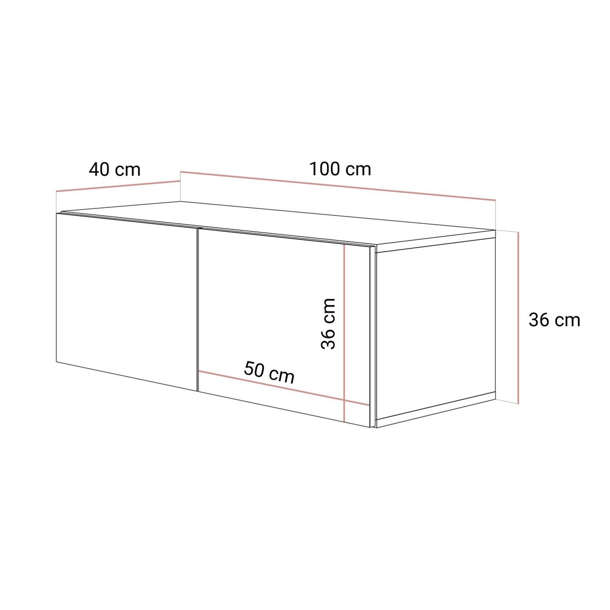 Szafka RTV COLGANTE 100 kaszmir wysoki połysk, oświetlenie LED