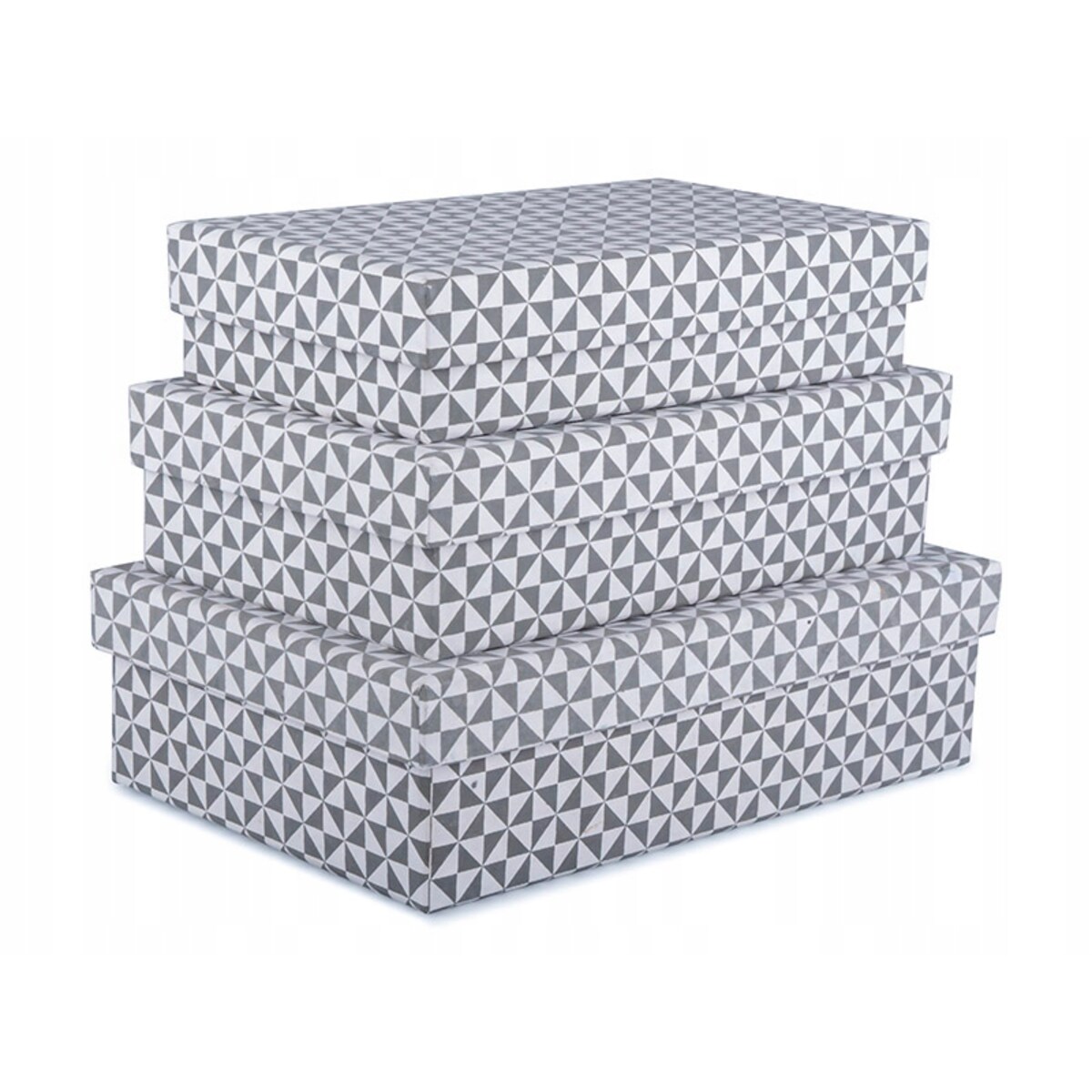 PUDEŁKO na półkę KARTONOWE czarno-białe KOMPLET 3