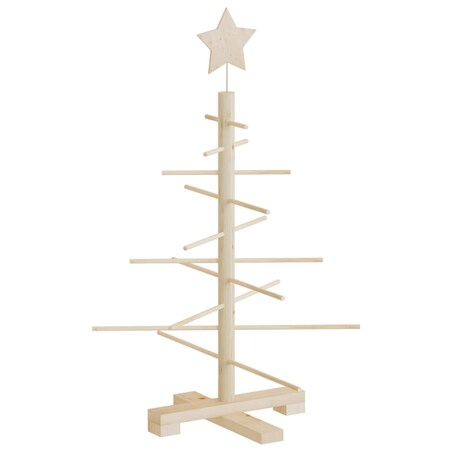 vidaXL Drewniana choinka do udekorowania, 75 cm, lite drewno sosnowe