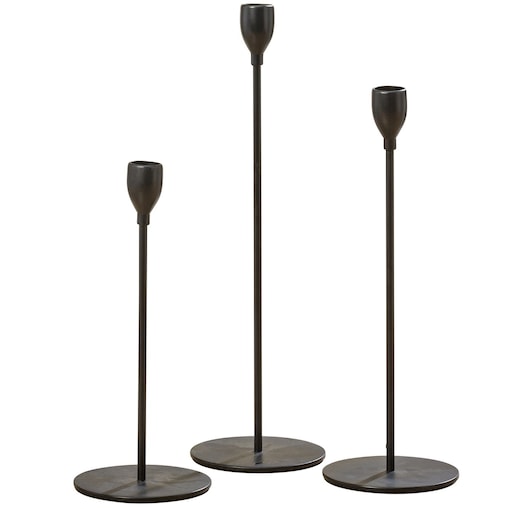 Metalowe świeczniki na świece obiadowe, MALTE