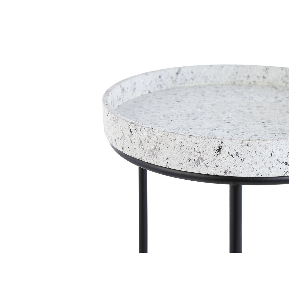 Zestaw 3 stolików pomocniczych efekt granitu TEXON