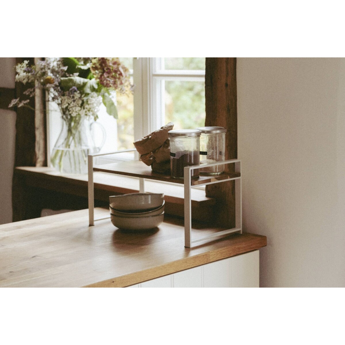 Półka kuchenna na blat LOUISA, drewno akacji