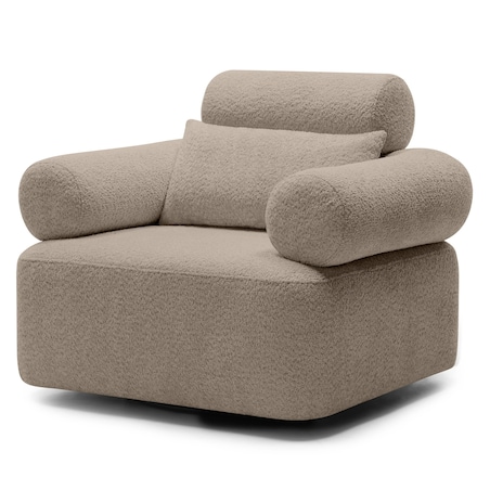 Fotel obrotowy 78x97x80 cm MOGEN jasnobrązowy