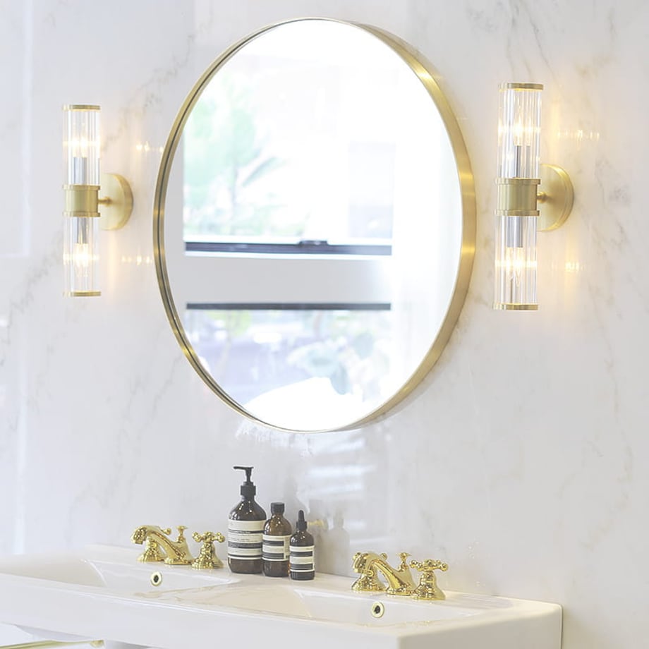 Lustro 70 Cm Złota Rama