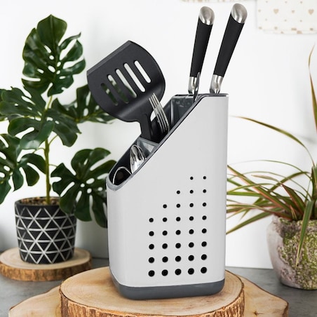 Pojemnik Organizer Ociekacz na sztućce Przybory Kuchenne 14 x 14 x 23 cm