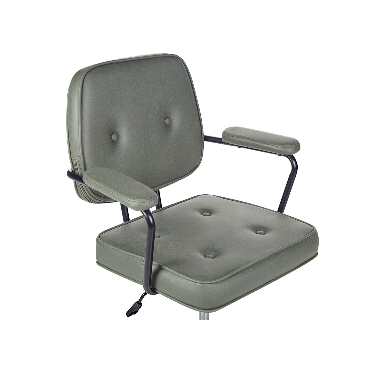 Krzesło biurowe regulowane ekoskóra zielone PAWNEE