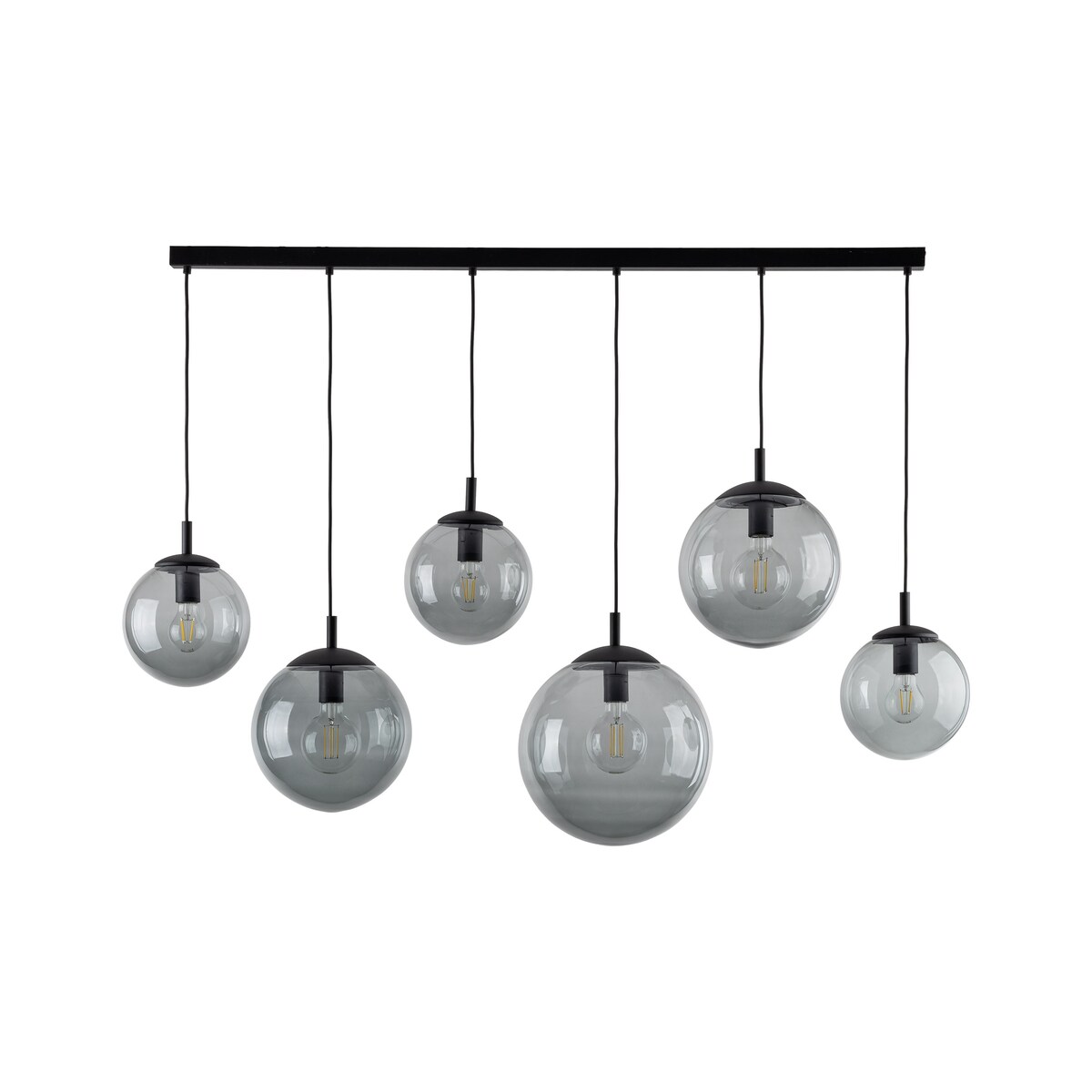 Lampa wisząca TK Lighting ESME GRAPHITE 5383, 6xE27, regulacja wysokości do 150 cm, grafitowo-czarna