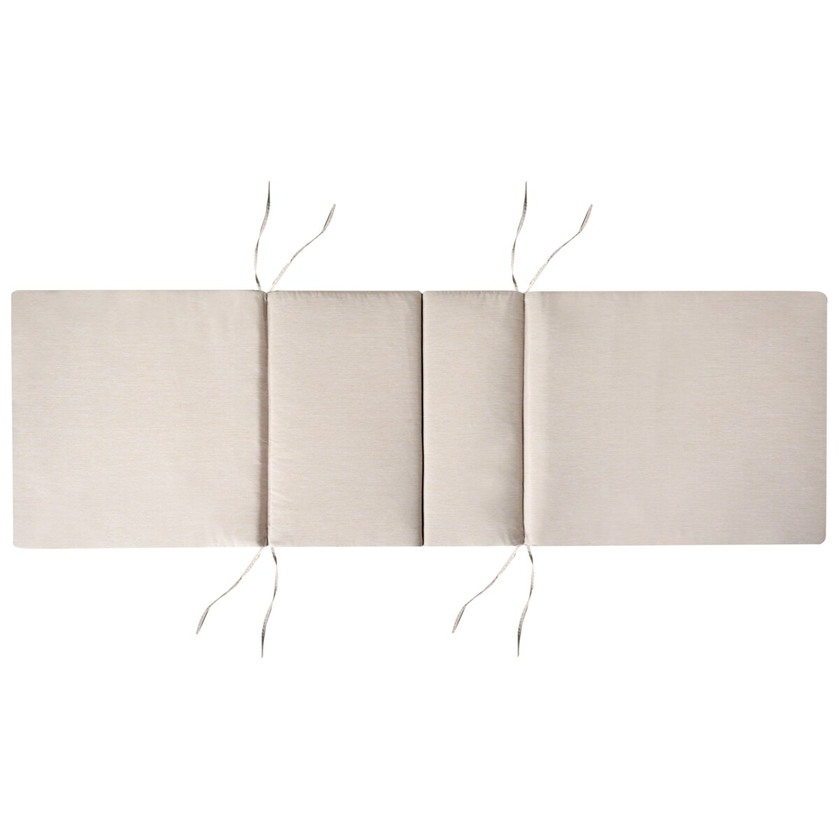 Leżak ogrodowy z poduszką JAVA PREMIUM Drewno akacjowe Jasnobeżowy