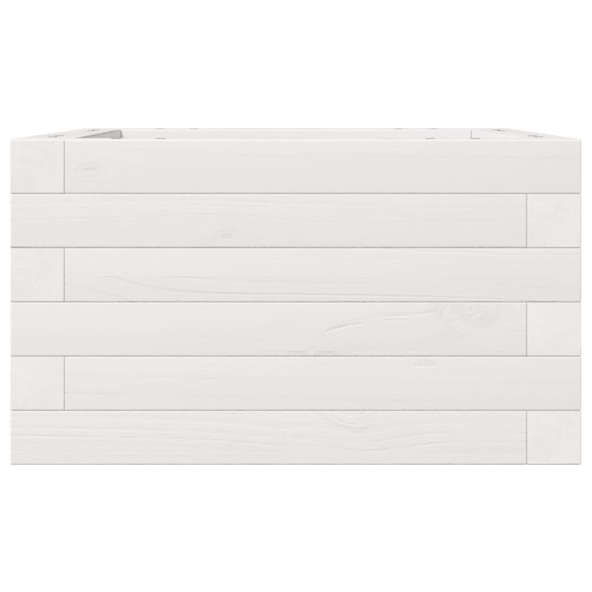 vidaXL Donica ogrodowa, biała, 40x40x23 cm, lite drewno sosnowe