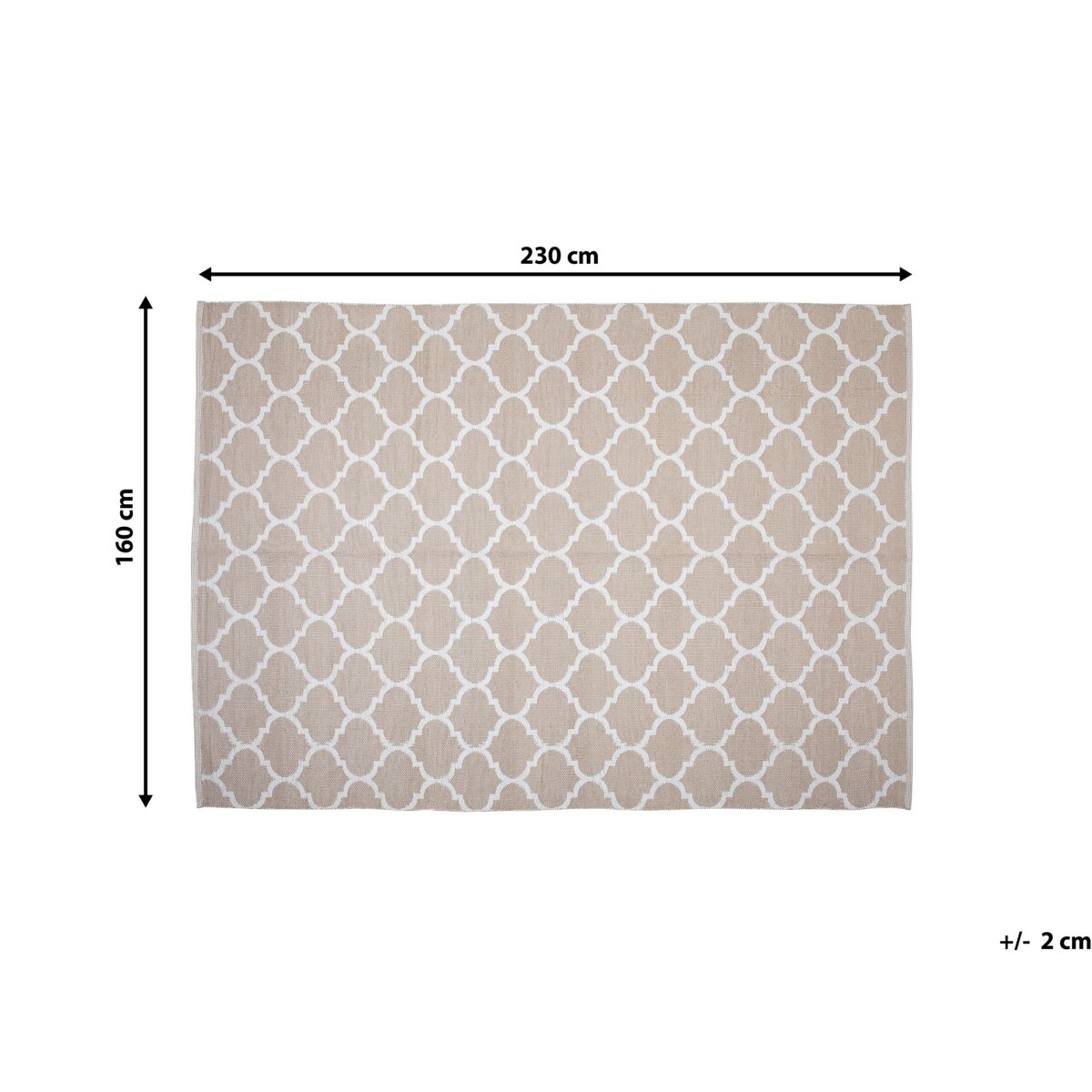 Dywan zewnętrzny dwustronny 160 x 230 cm beżowy AKSU
