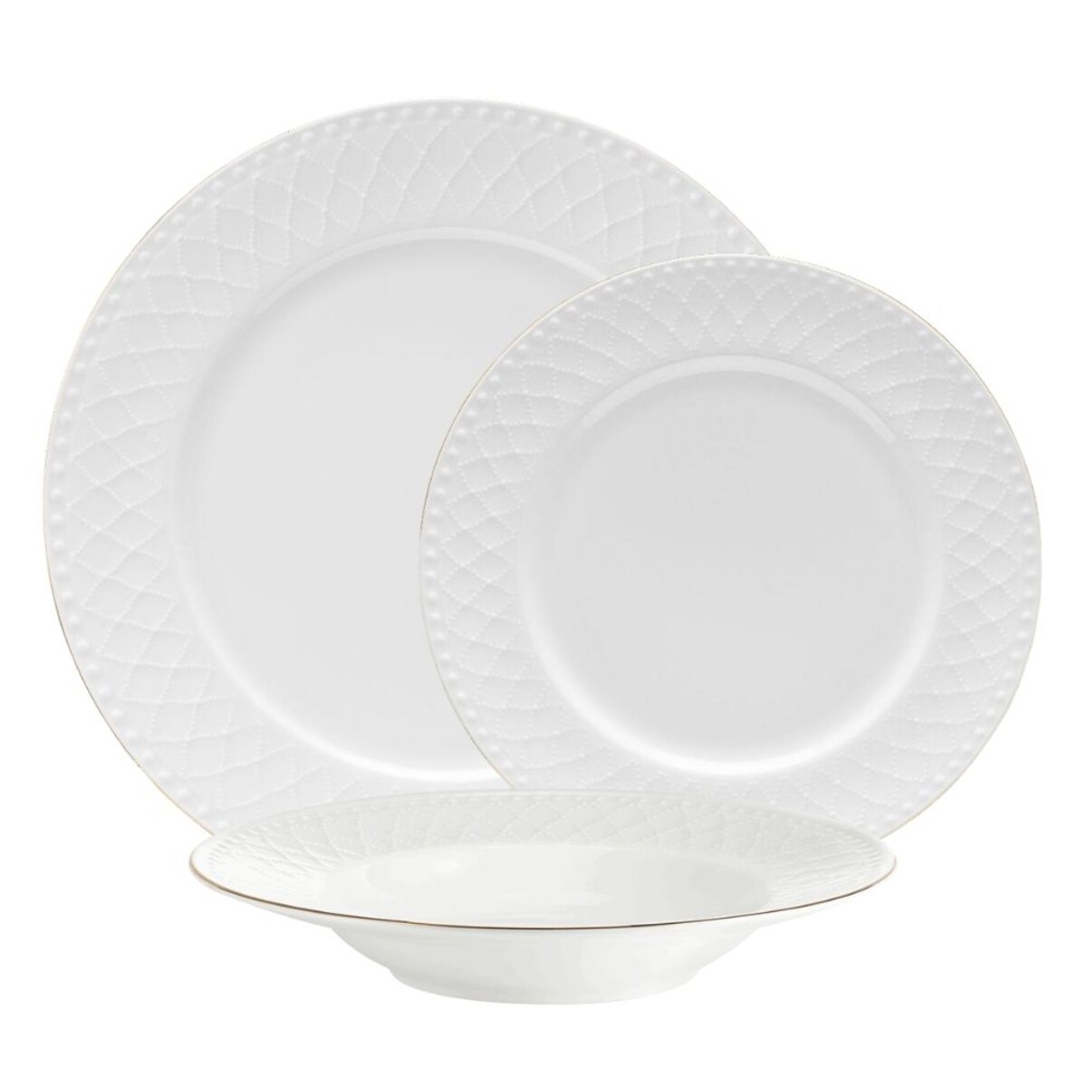 VILLA ITALIA Serwis obiadowy porcelanowy na 6 osób ROMA GOLD