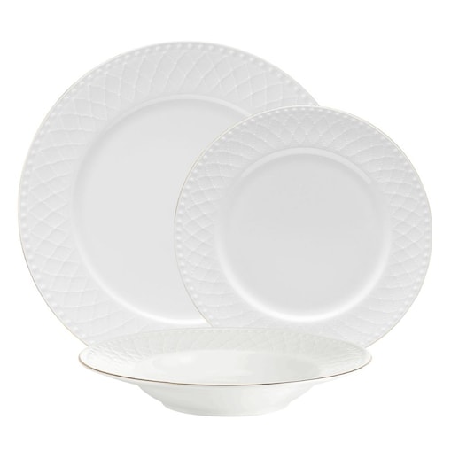 VILLA ITALIA Serwis obiadowy porcelanowy na 6 osób ROMA GOLD