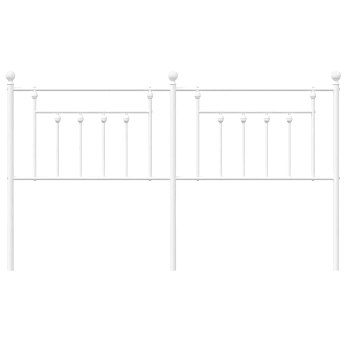 vidaXL Metalowe wezgłowie, białe, 180 cm