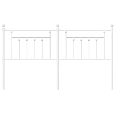 vidaXL Metalowe wezgłowie, białe, 180 cm