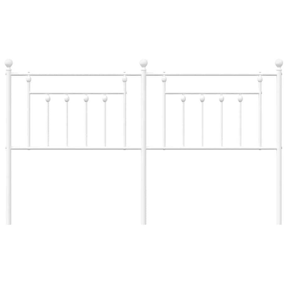 vidaXL Metalowe wezgłowie, białe, 180 cm