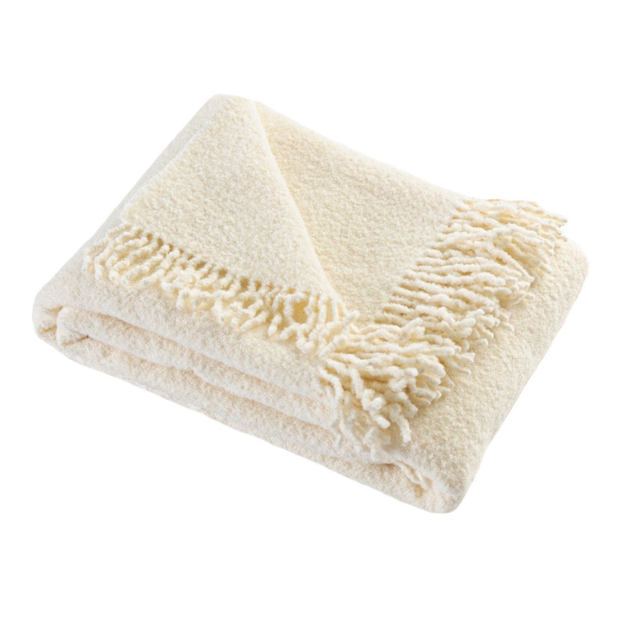 Pled Boucle 140x200cm white cream, 140 x 200 cm