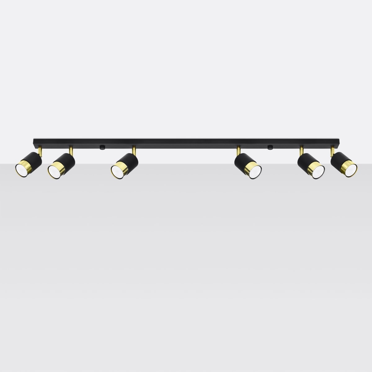 Plafon NERO 6 czarny/złoty