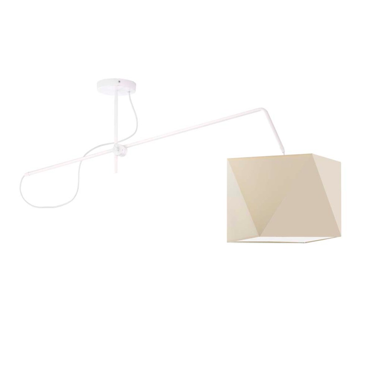 Lampa wisząca przegubowa sufitowa regulowana z abażurem diament MODERN