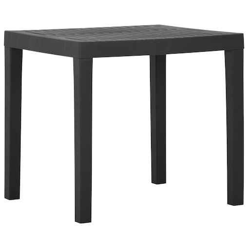 vidaXL Stolik ogrodowy, szary, 79 x 65 x 72 cm, plastikowy