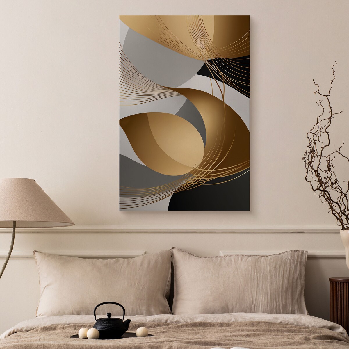 OBRAZ NA PŁÓTNIE ORNAMENTY NOWOCZESNY WZÓR ABSTRAKCJA GLAMOUR 80x120cm