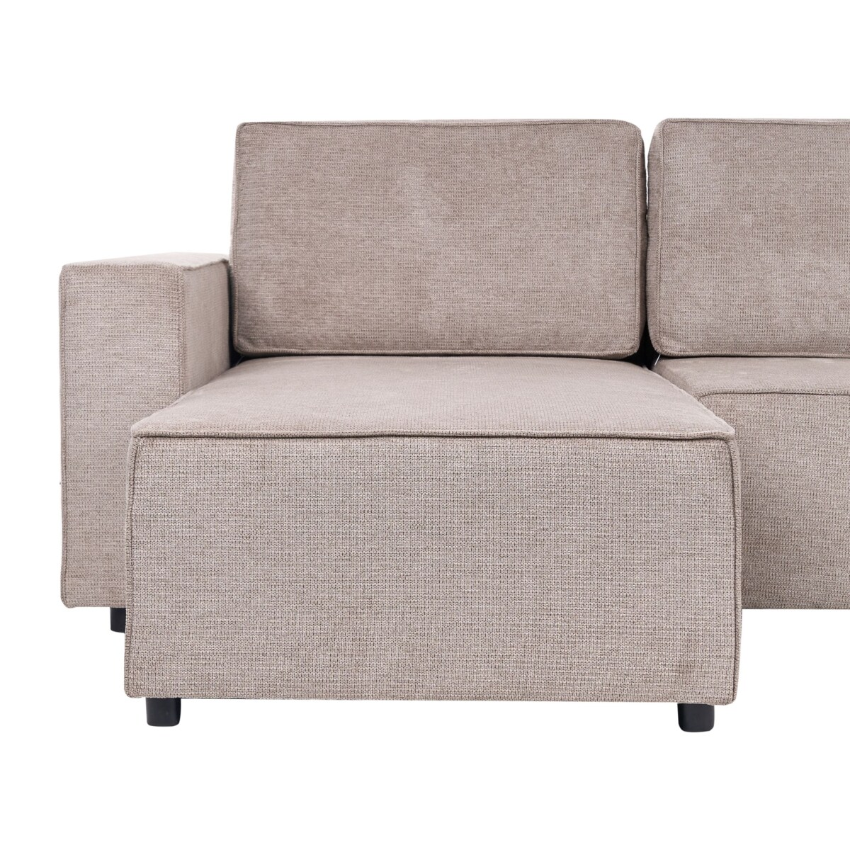 Sofa w kształcie U VATNE Jasnobrązowy Tkanina Symetryczny